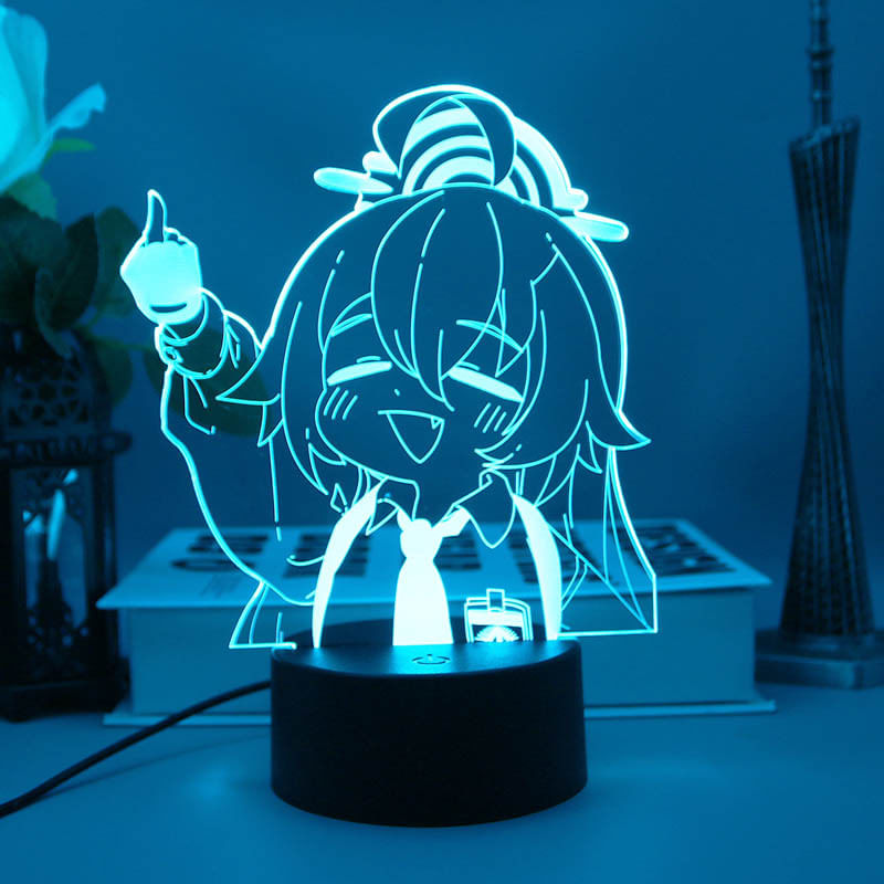 Estatueta 3D Night Light Blue Archive Wiki Shocked Uncle Hoshino