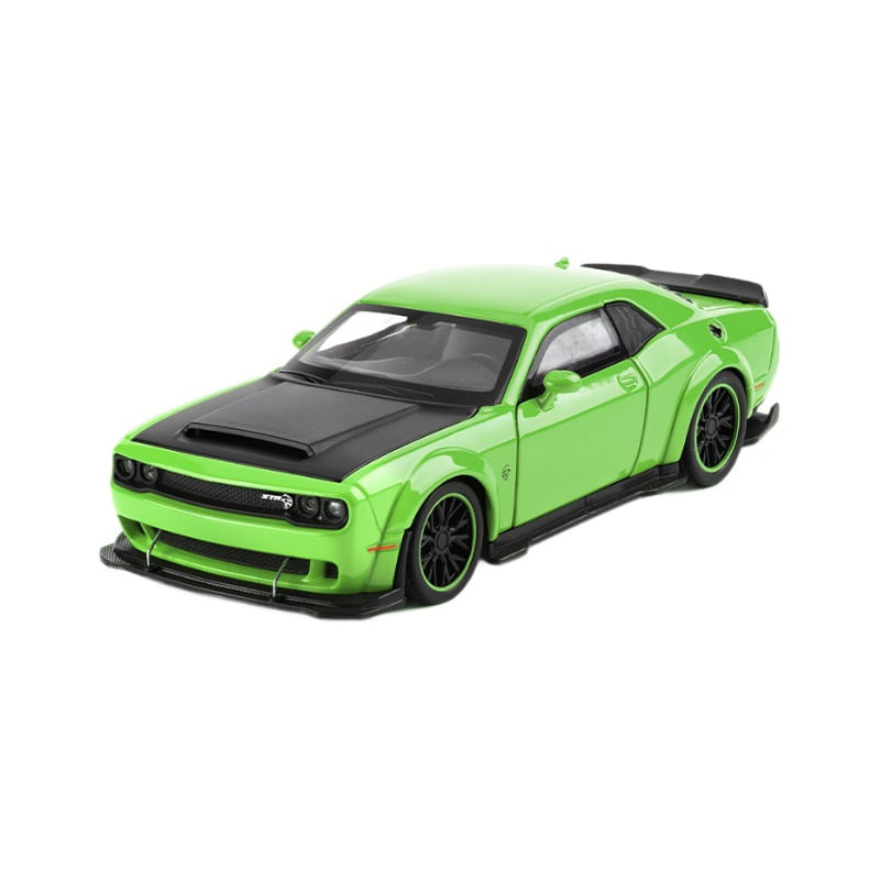 Modelo De Carro Fundido Sob Pressão Dodge Hellcat Em Escala 1:32 Com Portas De Abertura