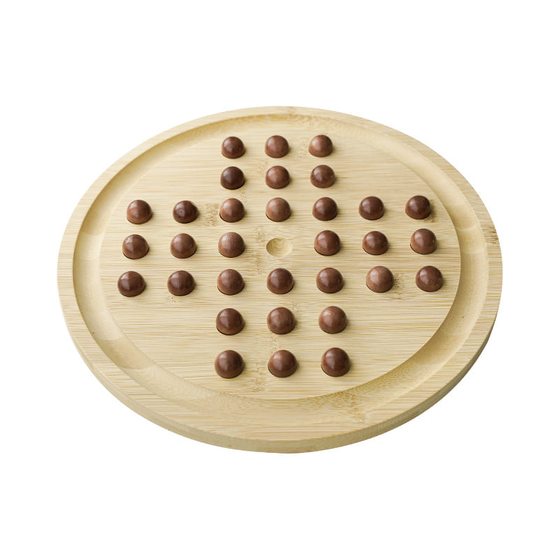 Conjunto De Xadrez De Bambu Para Um Jogador Para Crianças Com Peças De Xadrez