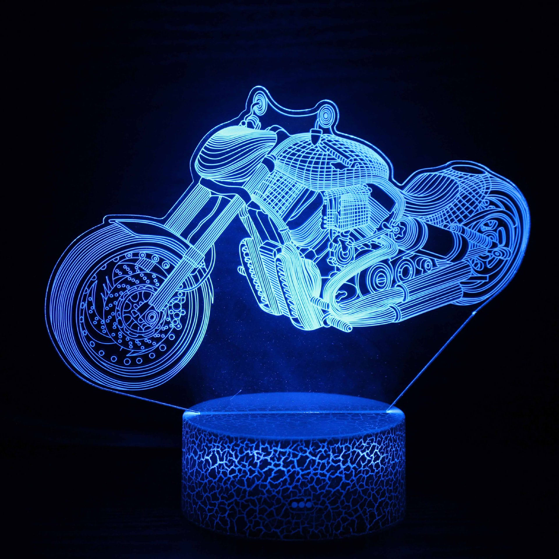 Ilusão Visual Led 3d Para Motocicleta Harleys