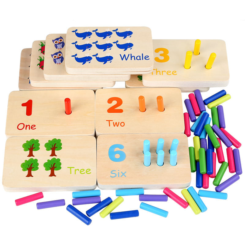 Montessori Sensory Learning Sticks Color Pairing Toy Kids