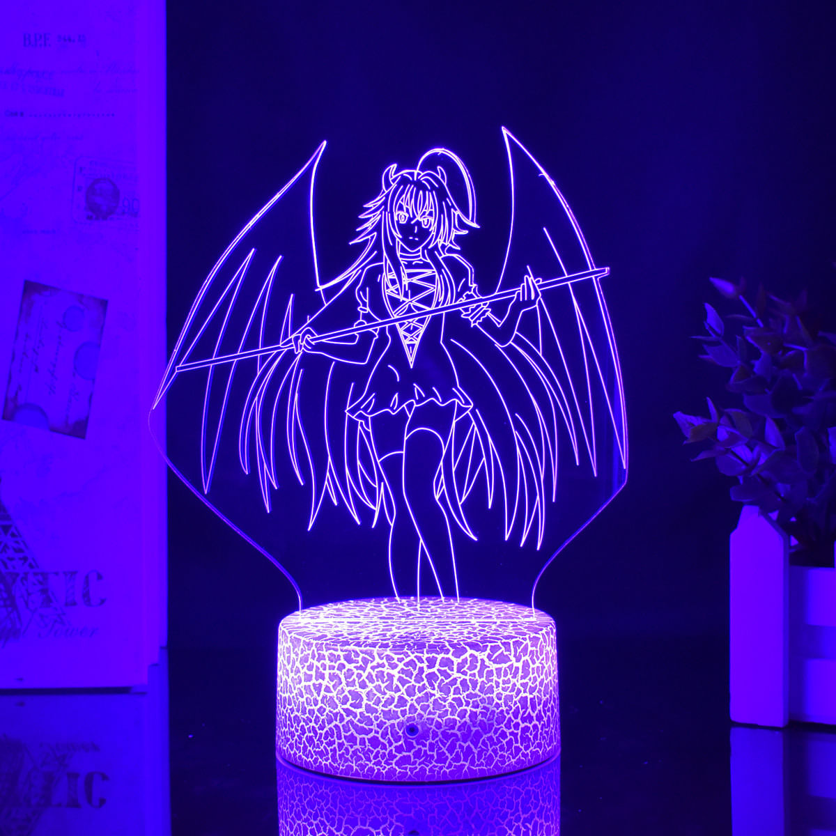 Estatueta De Mangá 3D Night Light Devil High School Gimonri Desk
