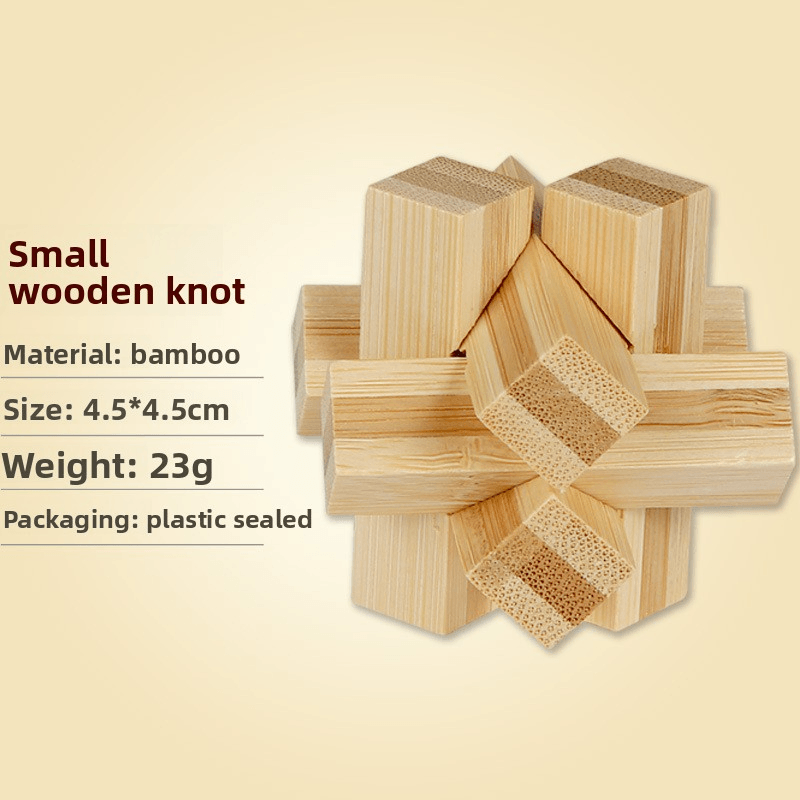 Quebra-Cabeça Brain Teaser Mini Bamboo Kongming E Luban Lock