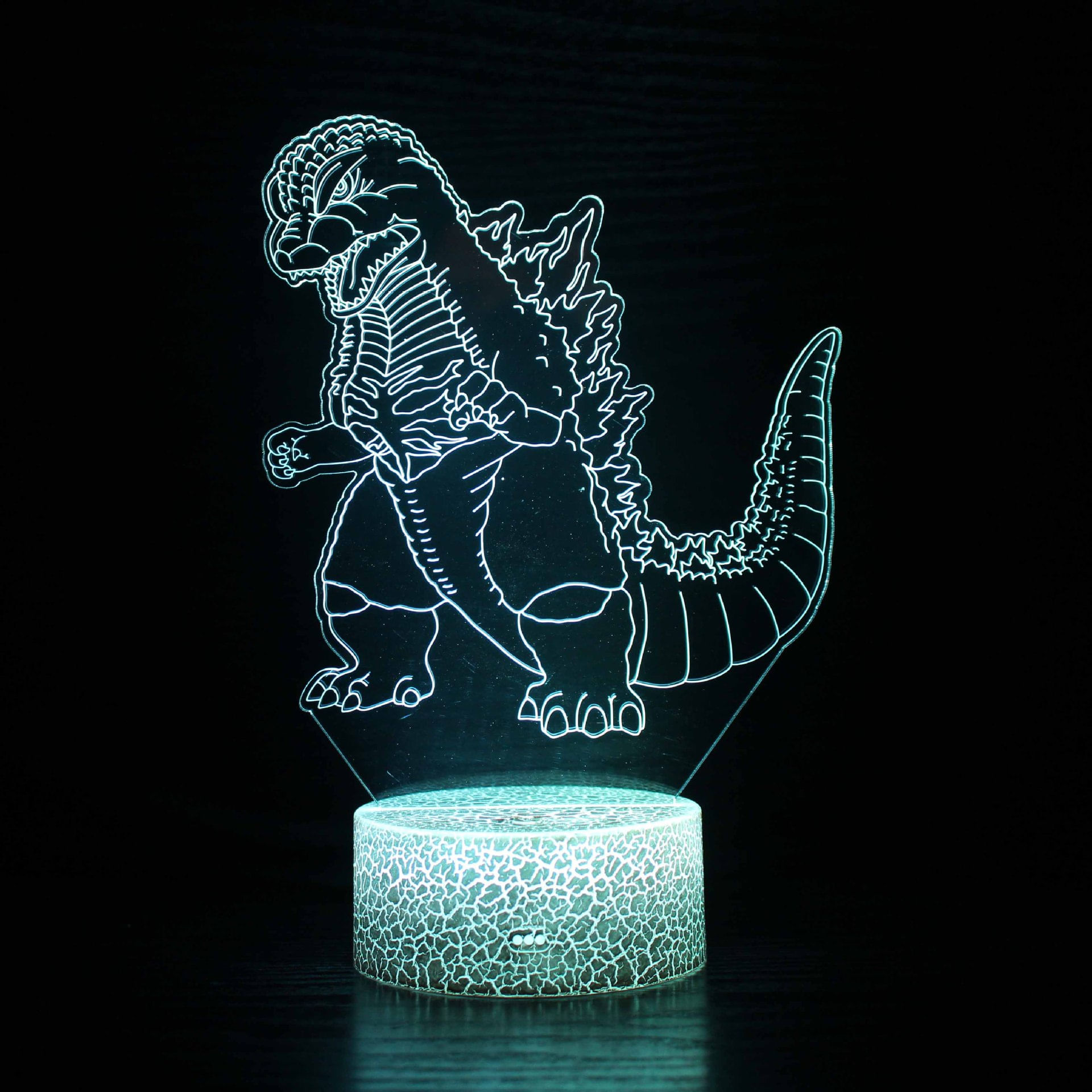 Desenho Animado Com Luz Noturna Godzillas King Kong 3D Led 3D Touch Remo