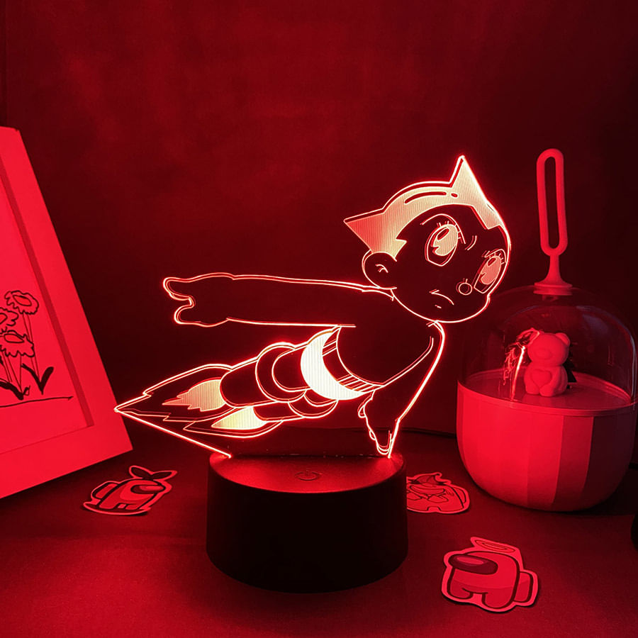Acrílico 3D Night Light Anime Astro Boy Para Dormitório