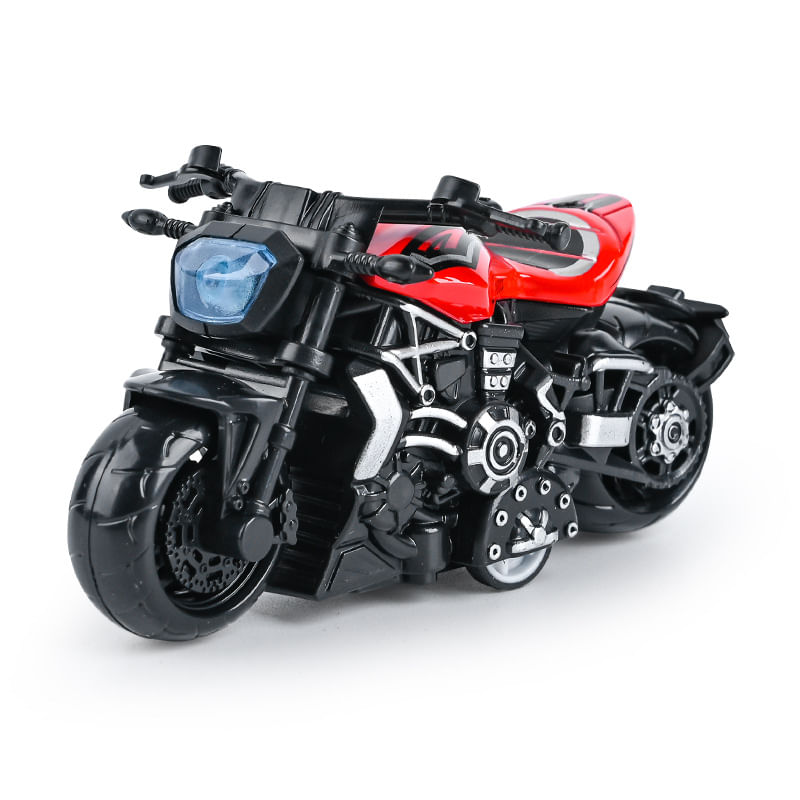 Modelo De Brinquedo De Motocicleta Alloy Pull Back Para Meninos Vermelho