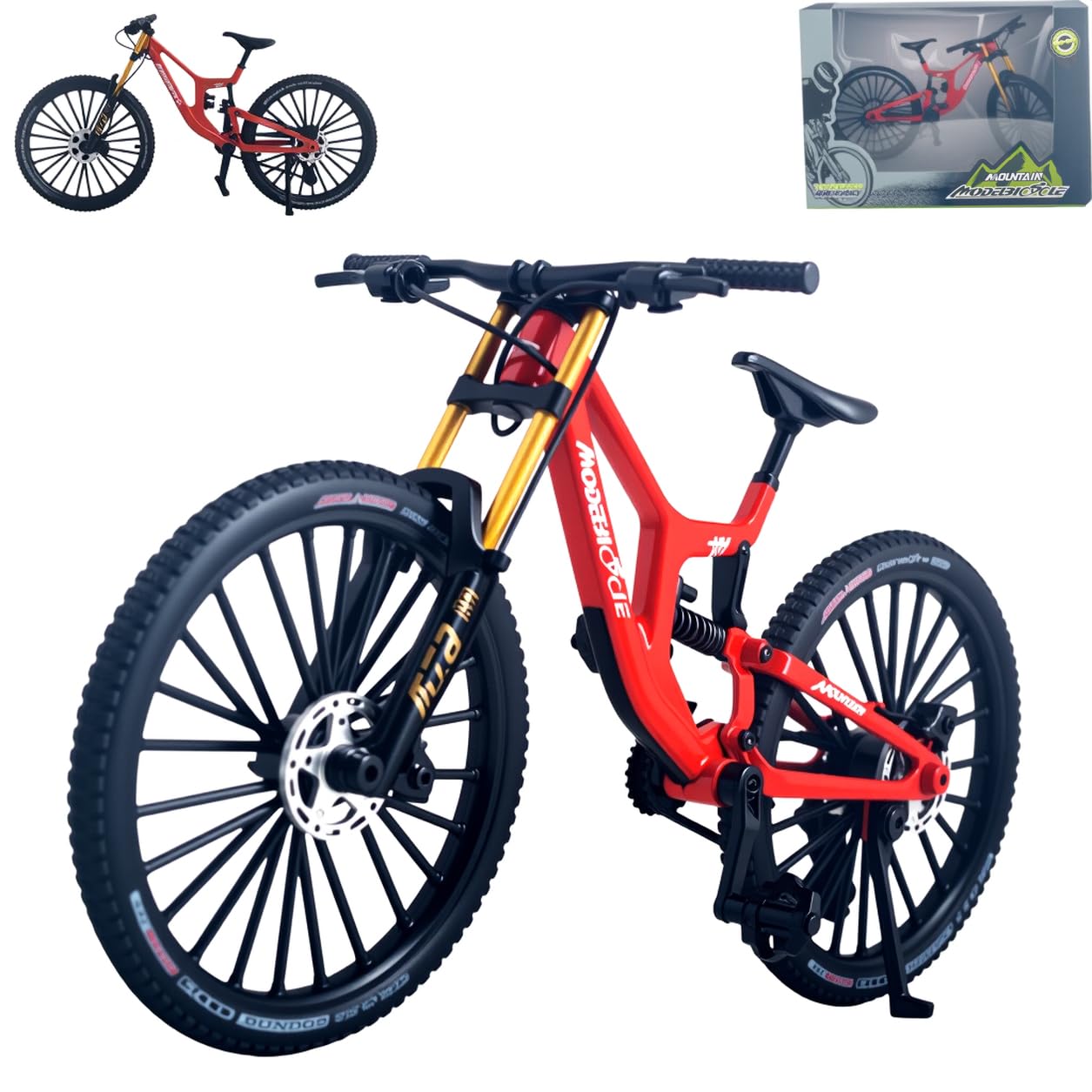 Brinquedo De Mountain Bike Kuasting Ds Die-cast Mini Finger Red