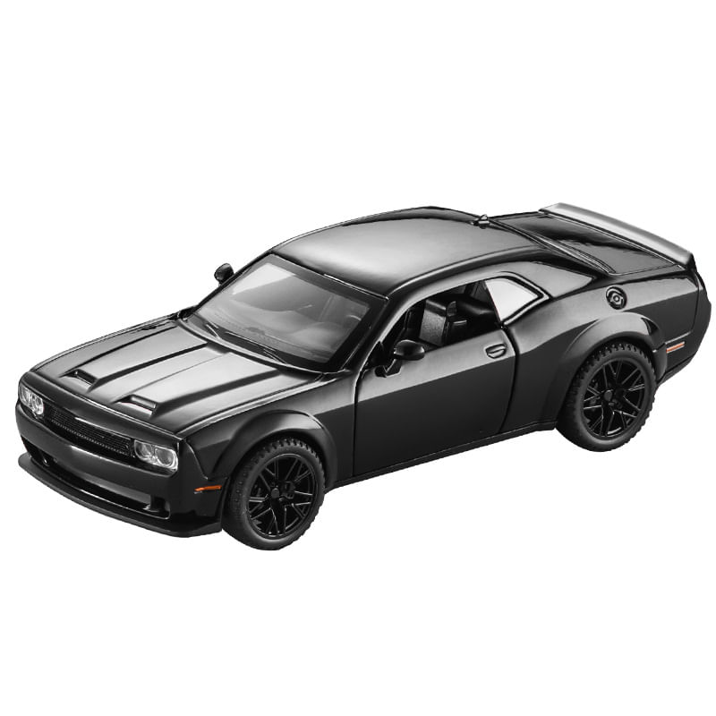 Modelo De Carro Muscular Hellcat Fundido Sob Pressão 1:32 Com Som, Luz E Música