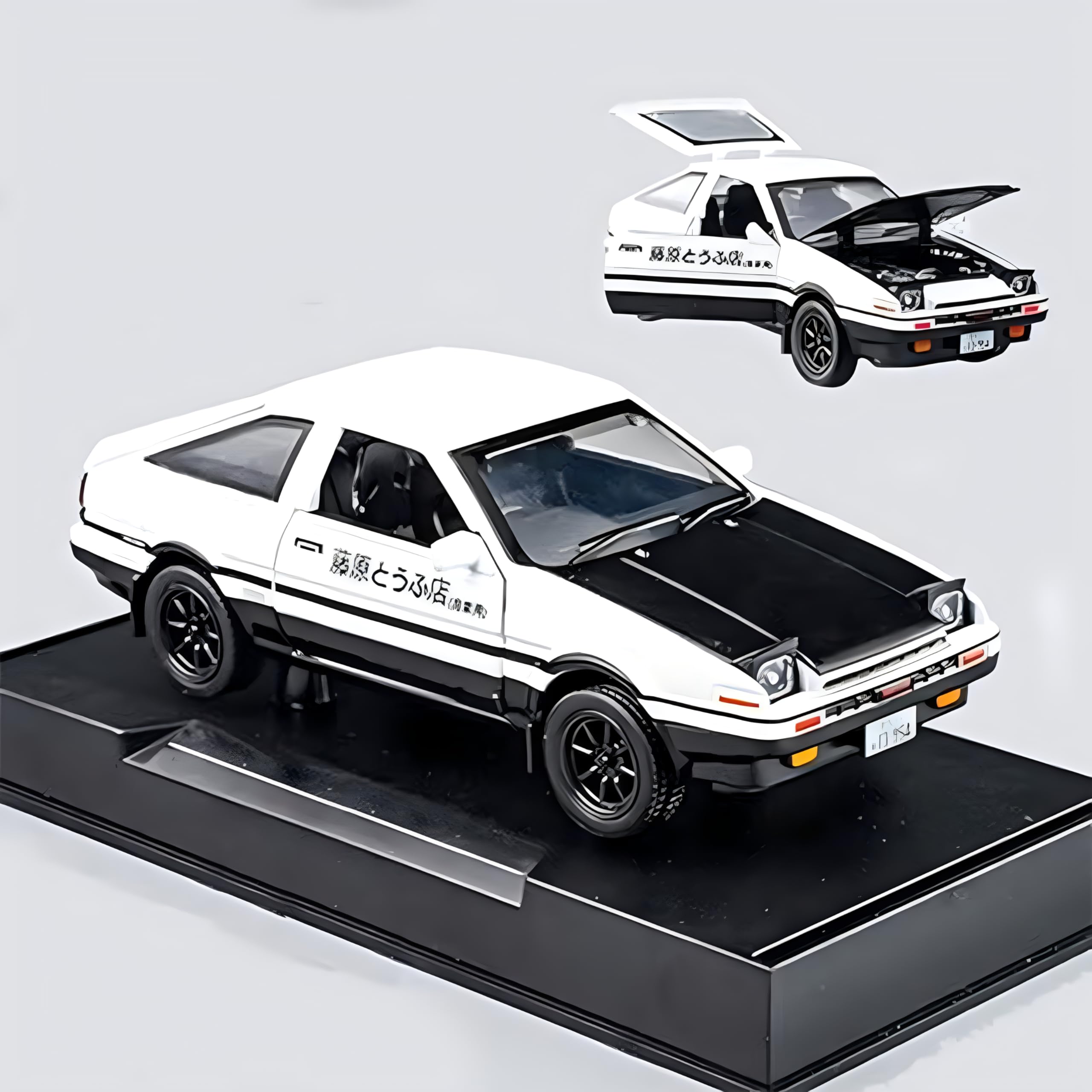 Modelo De Carro Diecast Mzexoma Initial D Toyota Trueno Ae86 1:32