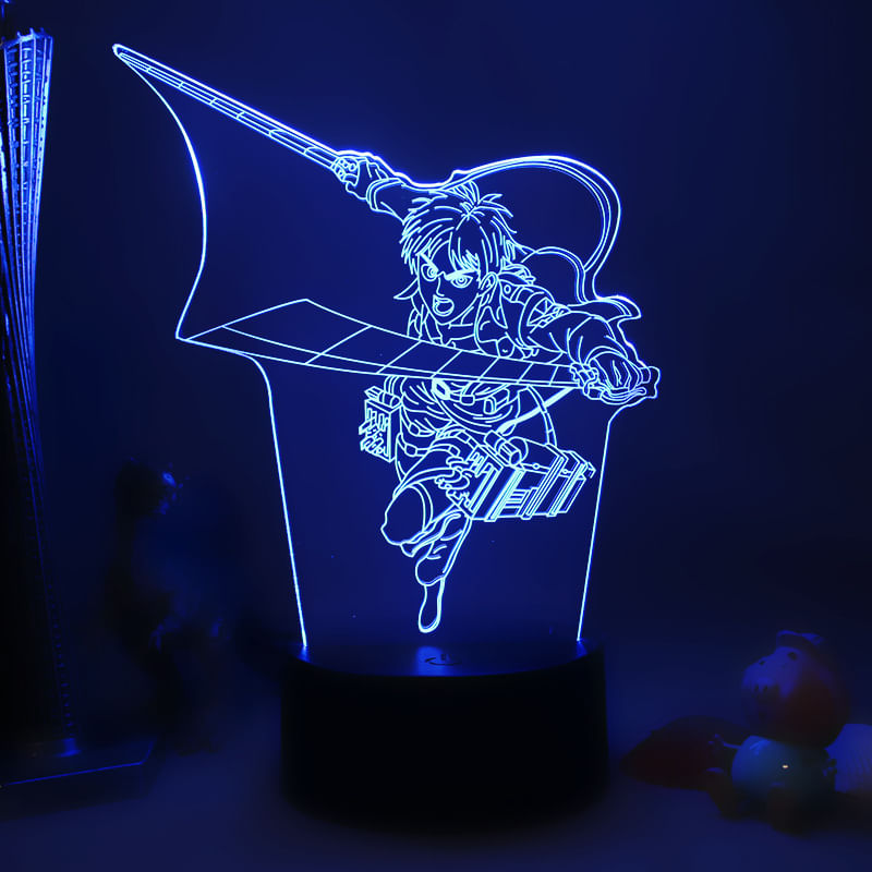 Anime 3d Night Light Levi Ackerman Wings Of Freedom