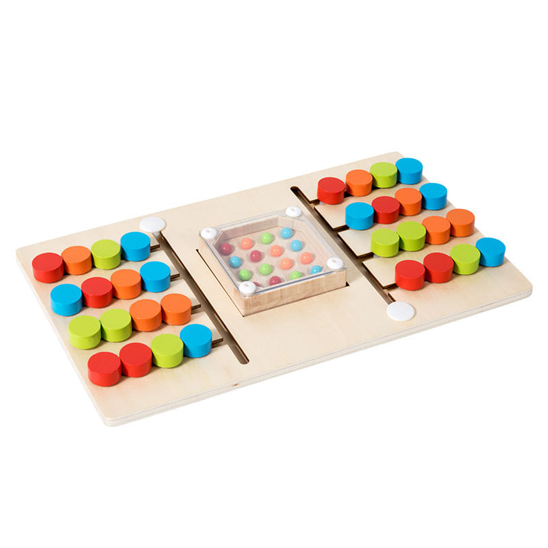 Jogo Wooden Rocking Beads Brinquedo De Mesa Colorido Para Dois Jogadores