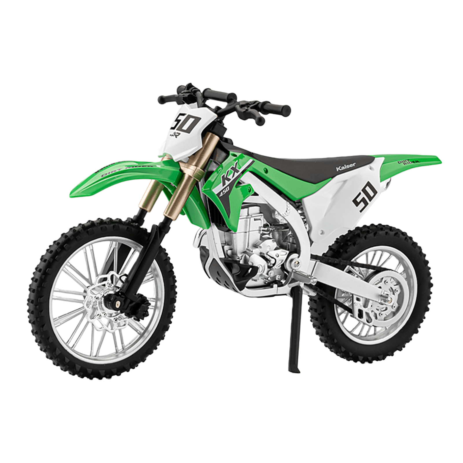 Motocicleta Off-road Fundida Sob Pressão Modelo 1:12 Escala Verde