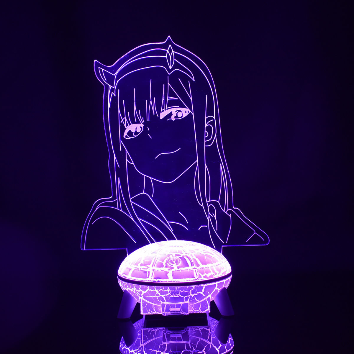 Night Light Anime Zero Two 3d Com Controle Remoto De 7 Cores
