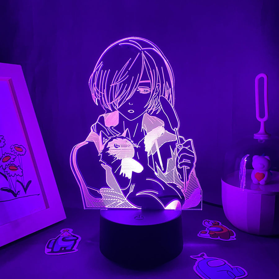 Série De Tv De Anime Acrílico 3d Night Light Yuri On Ice