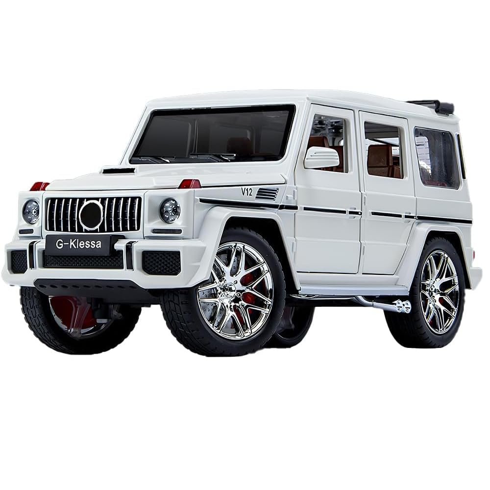 Coche De Fundición Erock Benz G63 Amg 1/24 Con Luces Y Sonido Para Niños