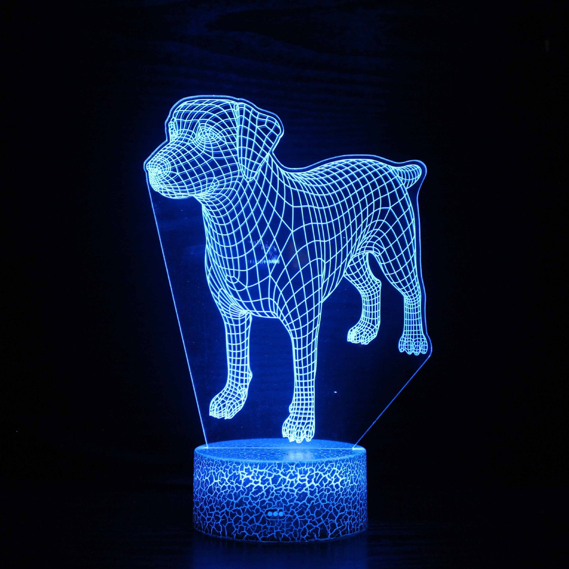 Lâmpada 3D Snoopy Pet Dog Led Colorful Touch Visual Illusion