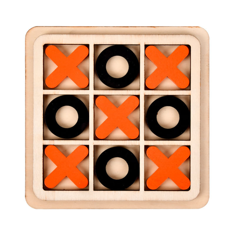 Jogo Tic-tac-toe Wooden Xo Para Crianças, Brinquedo Lógico