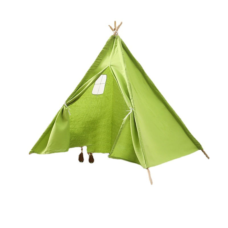 Tenda Teepee Play De Algodão Verde Para Crianças, Interior, Estilo Indiano
