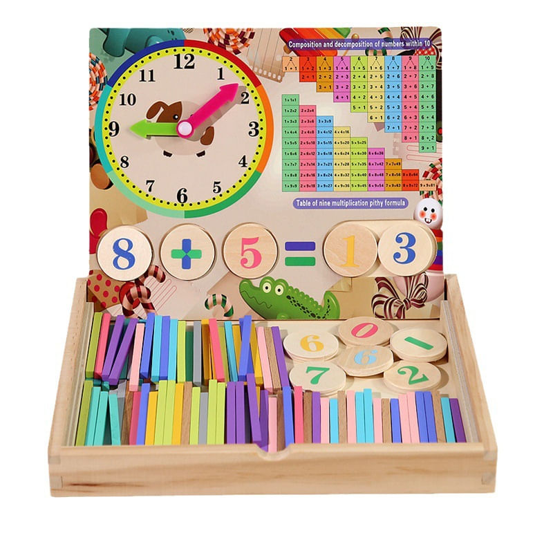 Conjunto De Brinquedos Matemáticos Que Combinam Números E Formas Para Aprendizagem Precoce