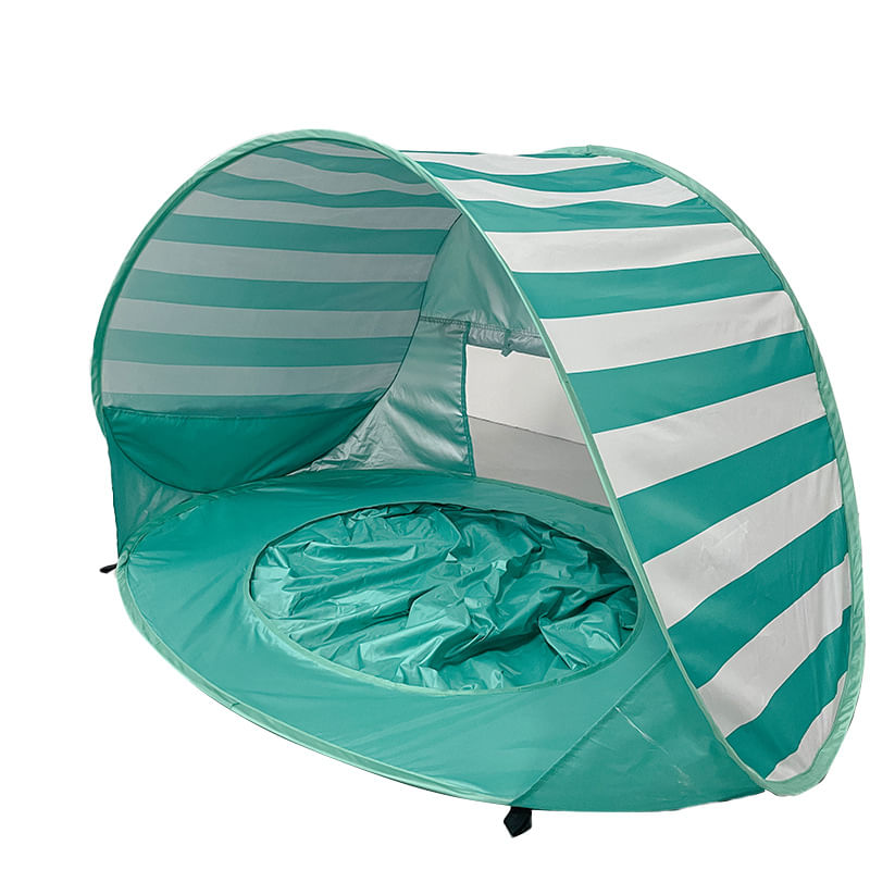 Tenda Sunshade Beach Play Verde Para Crianças Com Laterais De Malha 120x83x70cm
