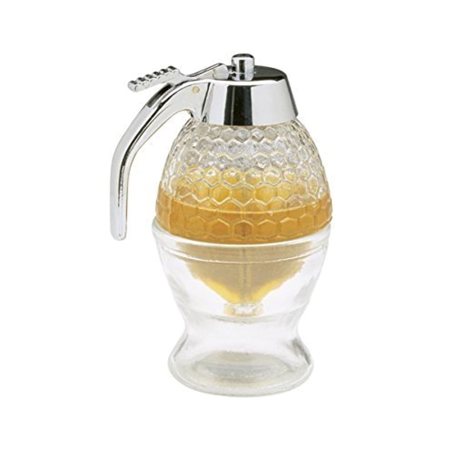 Dispensador De Mel/xarope Norpro Beehive Glass Com Cromado