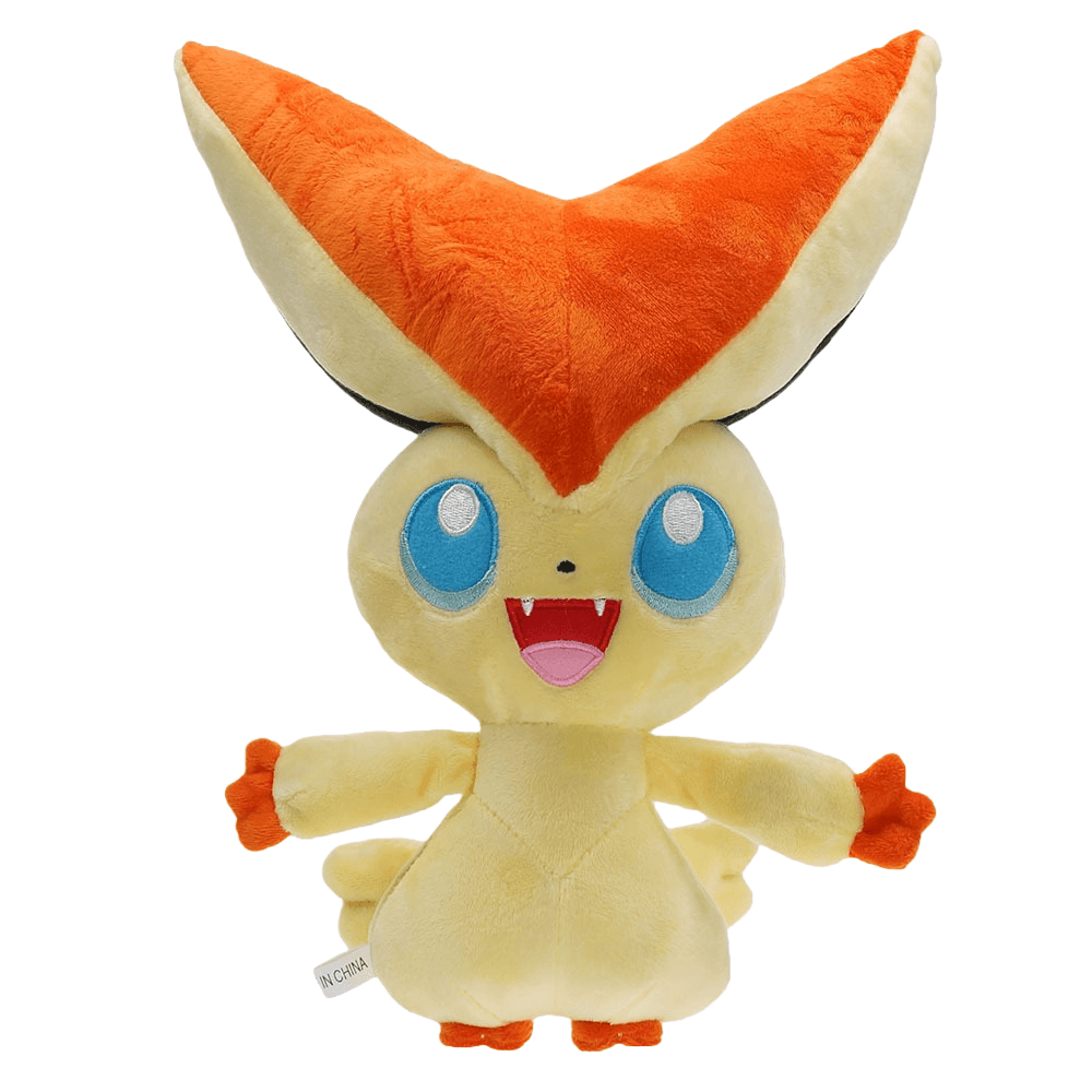 Boneca De Pelúcia Pokémon Victini 30cm Amarela Para Crianças