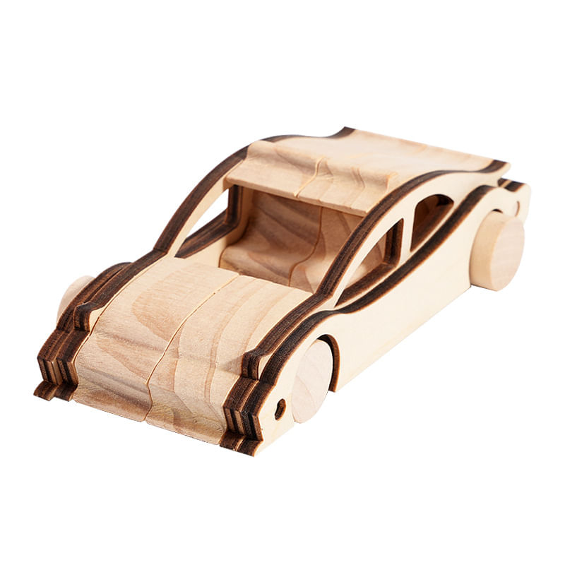Wooden Doodle Car Toy Early Learning Para Crianças Em Madeira De Pinho