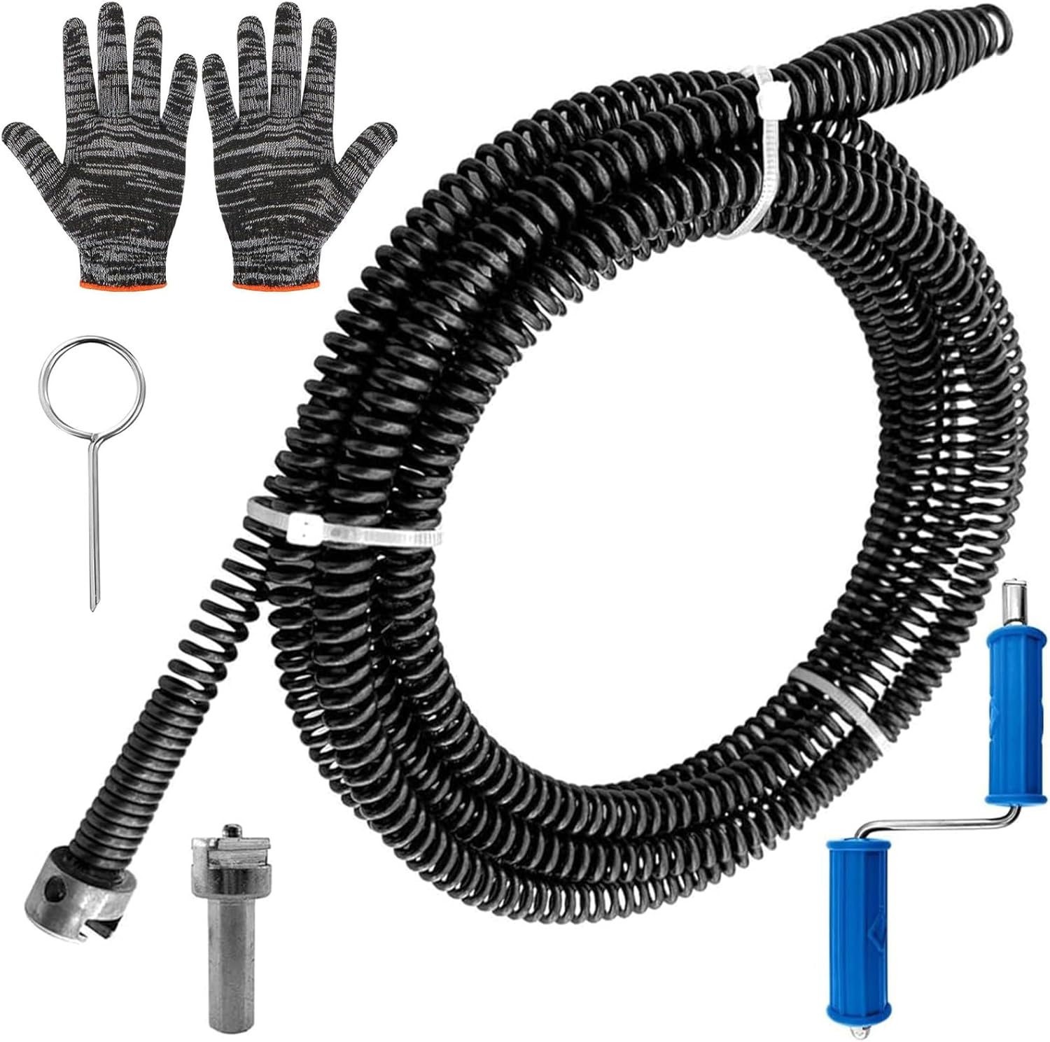 Fio De Aço Elétrico Drain Snake Cleaner De 5 M Com Adaptador De Furadeira