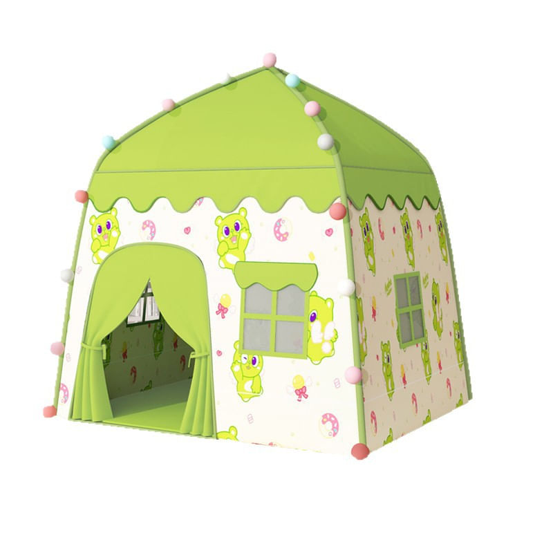 Play Tent House Green Princess Para Crianças E Meninas Em Ambientes Fechados