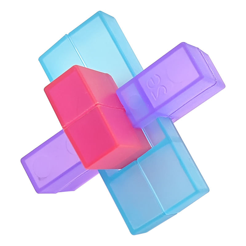 Brinquedo De Quebra-cabeça De Plástico Transparente Luban Lock Brain Teaser