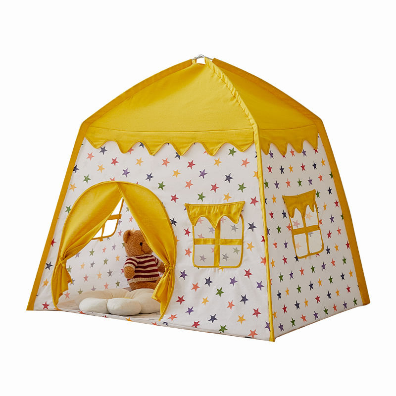 Tenda De Recreação Interna Castle Playhouse Toy Yellow Kids