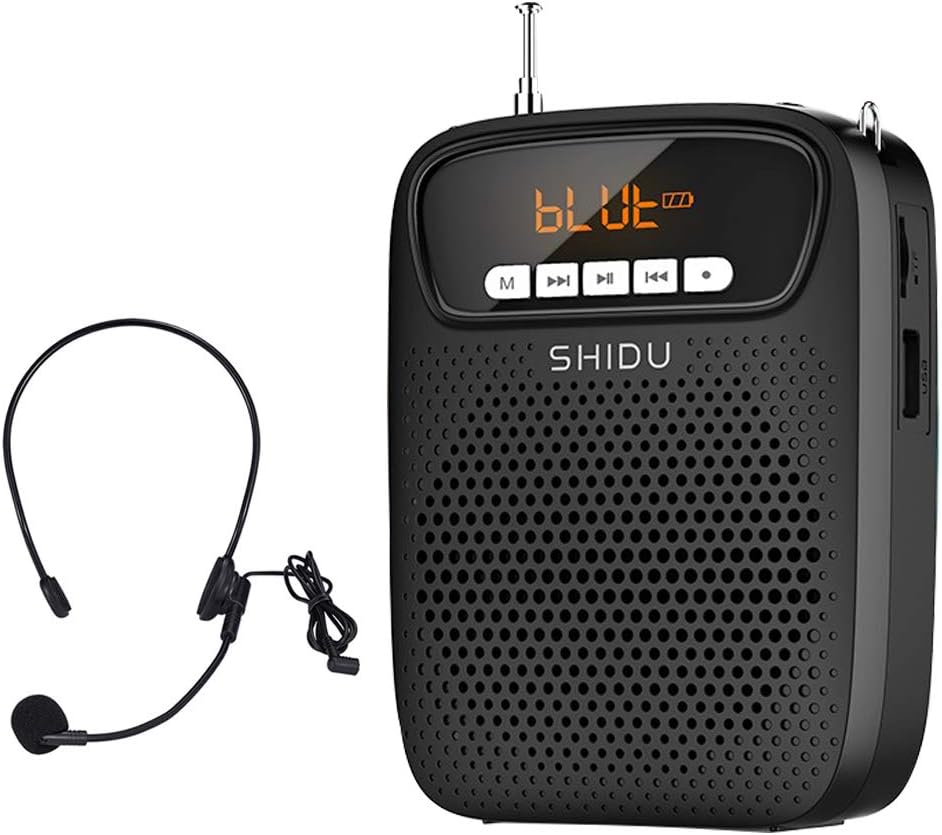 Amplificador De Voz Portátil Bluetooth De 15 W Com Microfone Com Fio