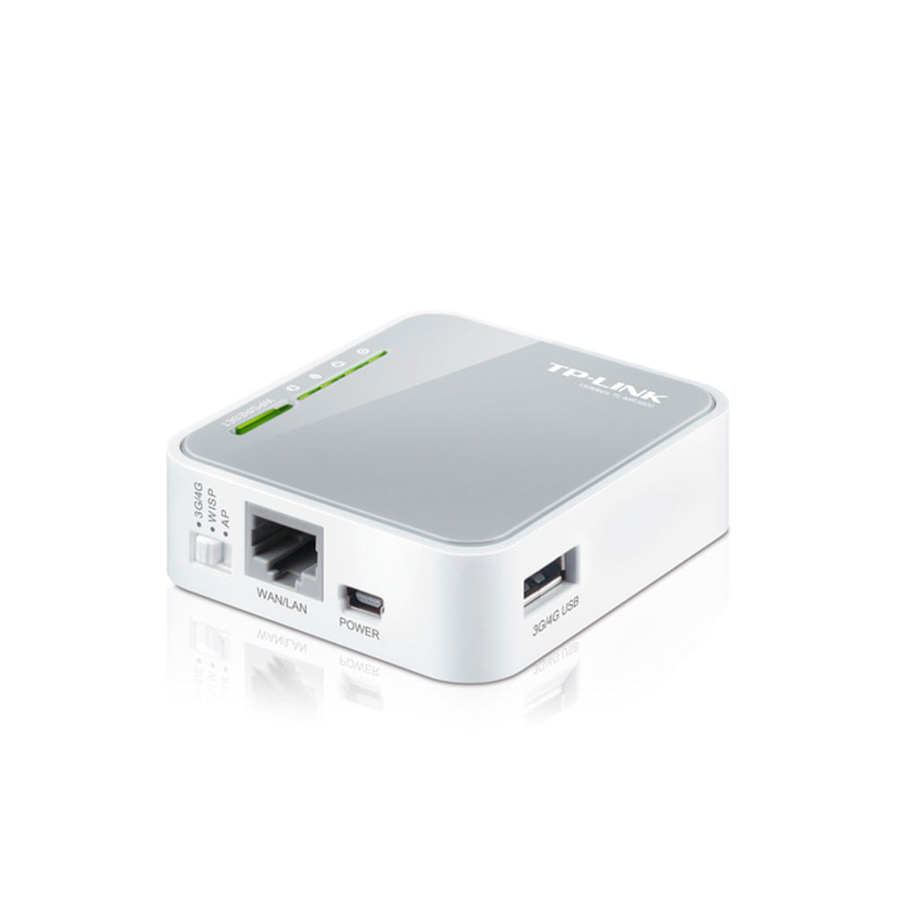 Roteador Wireless Portatil Tp Link Tl Mr3020 3g 4g 10 100mbps Cinza E Branco