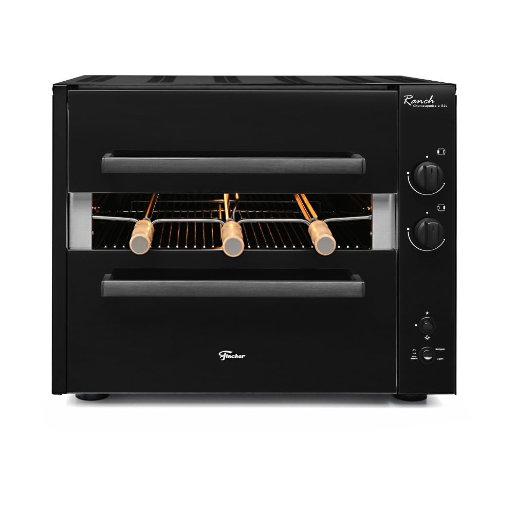 Churrasqueira A Gás De Bancada Fischer 3 Espetos Ranch