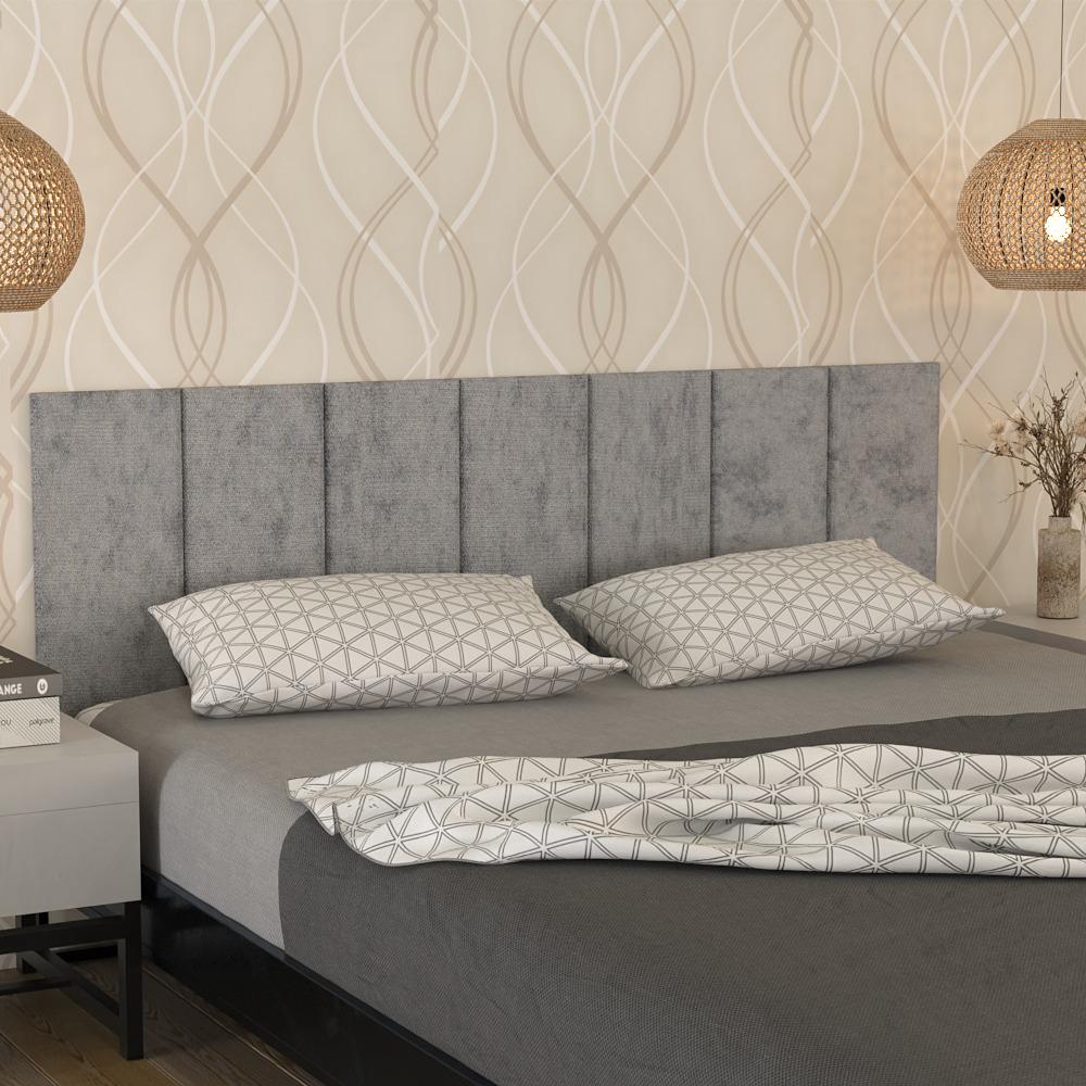 Cabeceira Stick Autocolante Adesiva 1 Módulo 45x20cm - Grafite