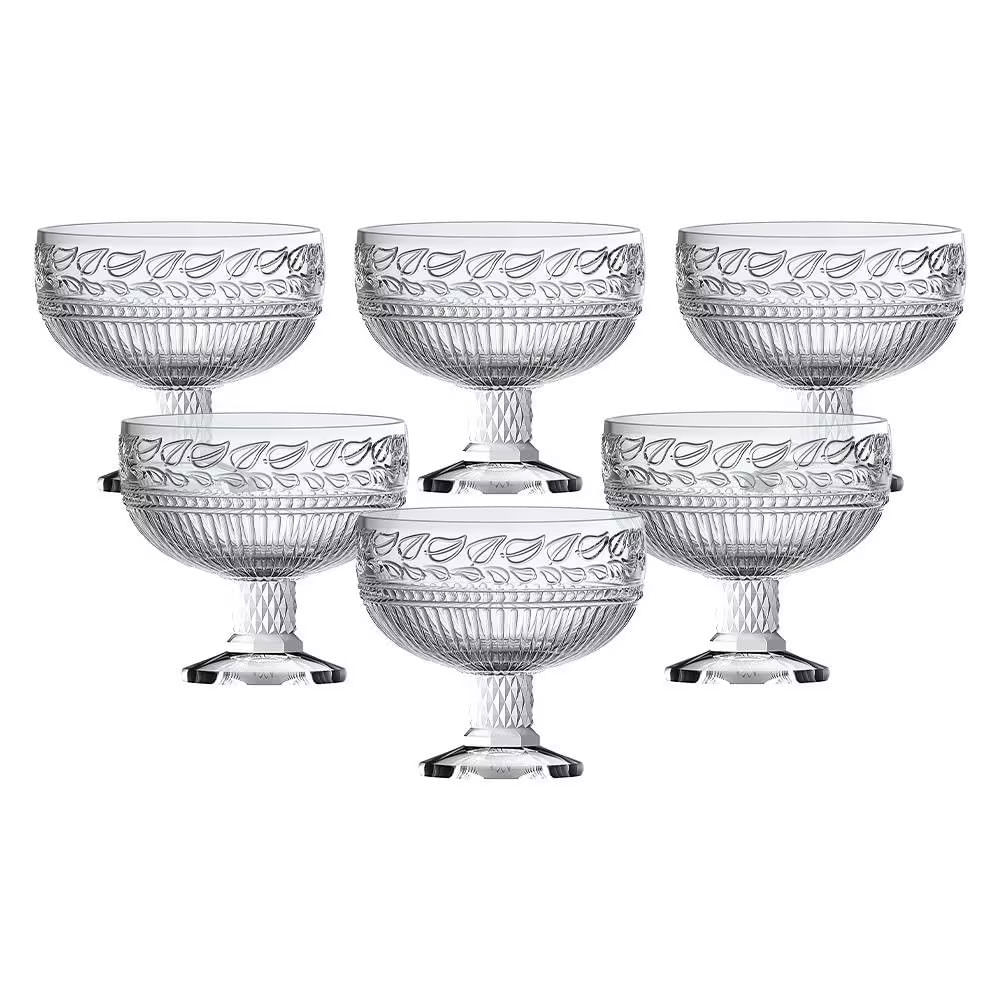 Conjunto De Taças Sobremesa Cristal 375ml 06 Peças L`hermitage