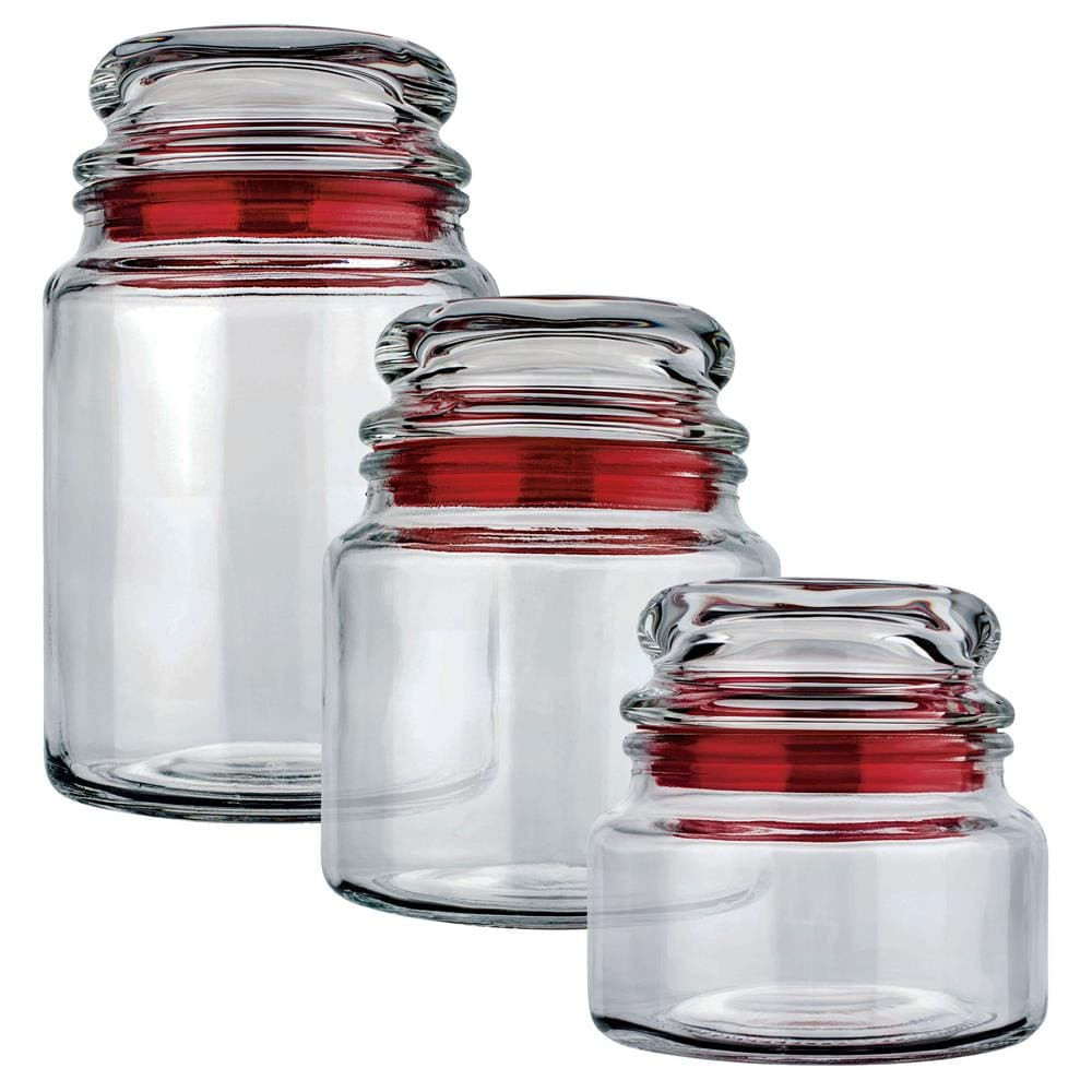 Conjunto De Potes Multiuso Em Vidro E Pvc 3 Peças Euro Home