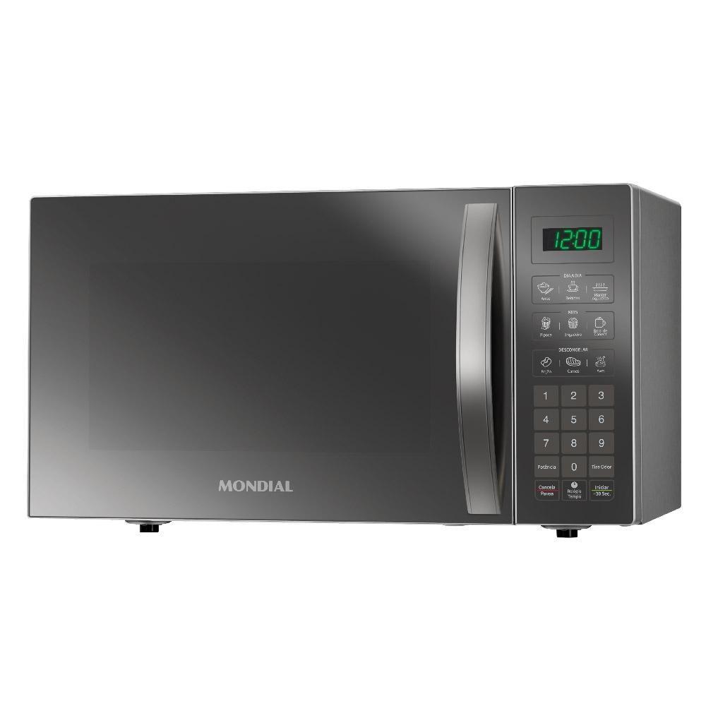 Microondas Mondial 34l Mo0234e Cinza Espelhado 220v