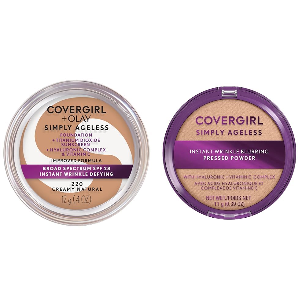 Conjunto De Maquiagem Covergirl Simply Ageless Foundation &amp; Powder