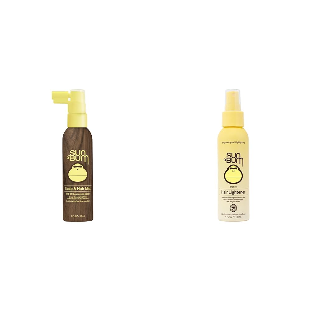 Sun Bum Protector Solar En Spray Para Cuero Cabelludo Y Cabello Spf 30 60 Ml + Aclarador De Cabello 120 Ml