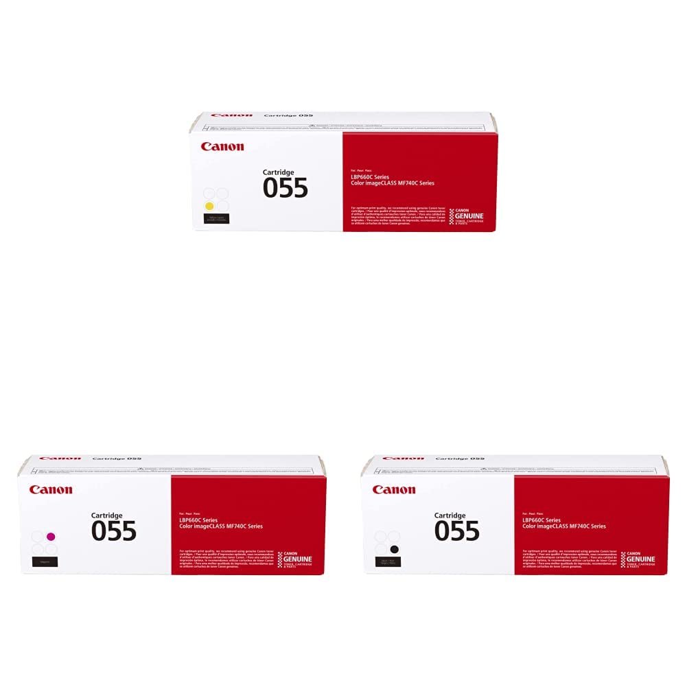 Cartucho De Toner Canon 055 Amarelo/Magenta/Preto (3013C001/3014C001/3016C001)