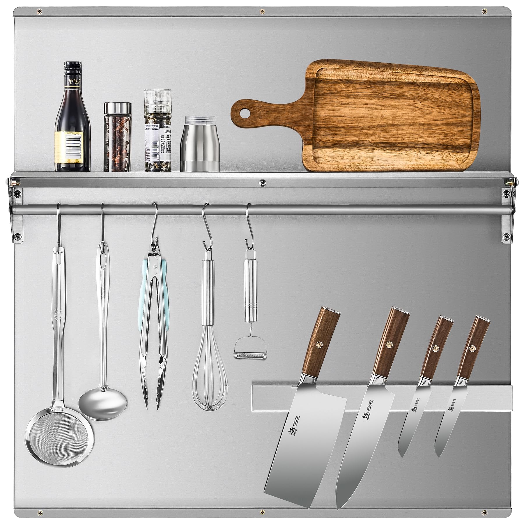 Aço Inoxidável Range Backsplash Wilprep 30x30 Com Prateleira