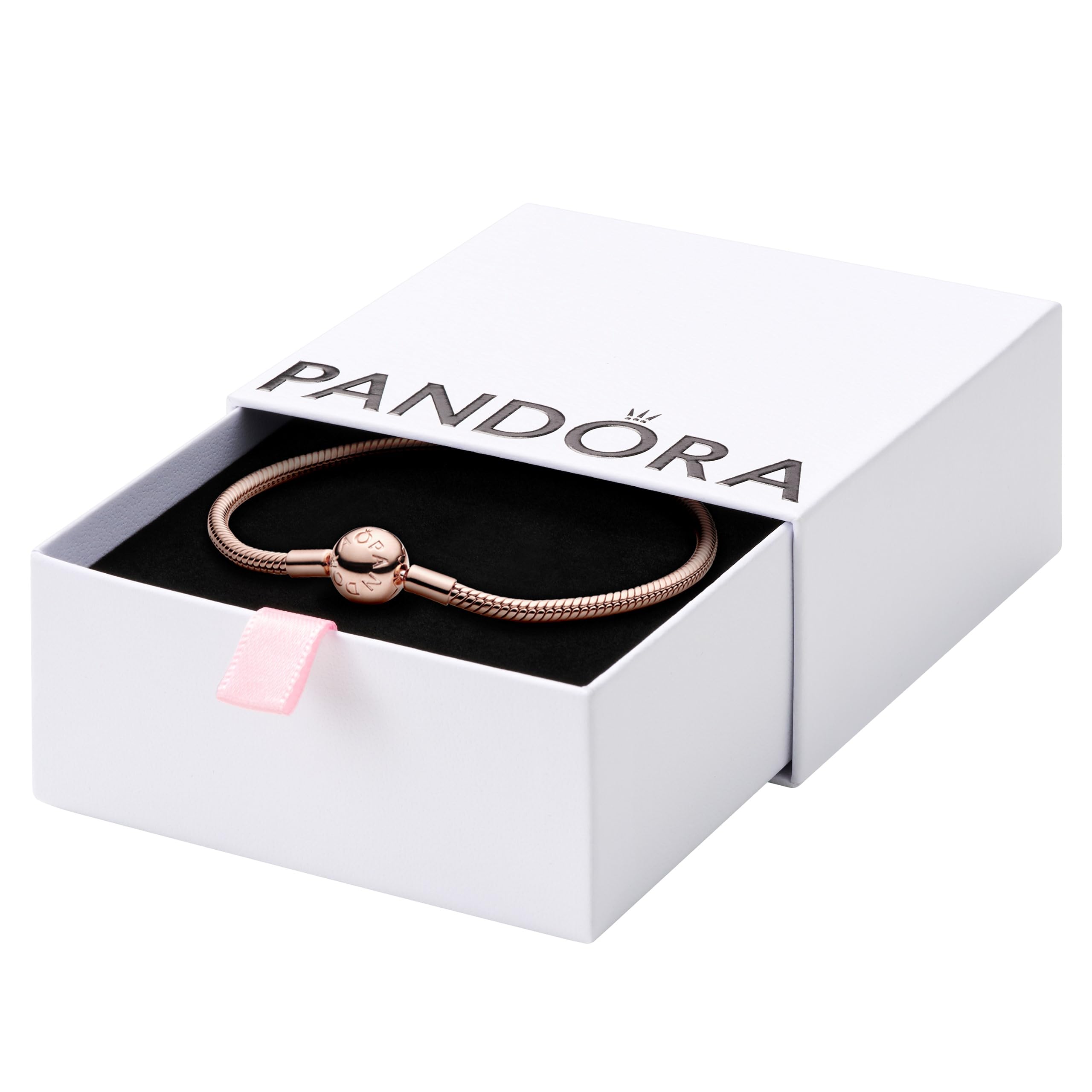 Pulseira Pandora Moments Snake Chain Em Ouro Rosa Para Mulheres