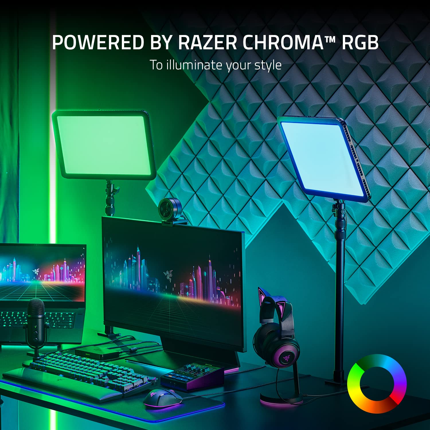 【新品未開封】Razer Key Light Chroma RGB LEDライト Luz Rgb Razer Key Light Chroma 2800 Lúmens Com Wi-fi E Bt - Carrefour