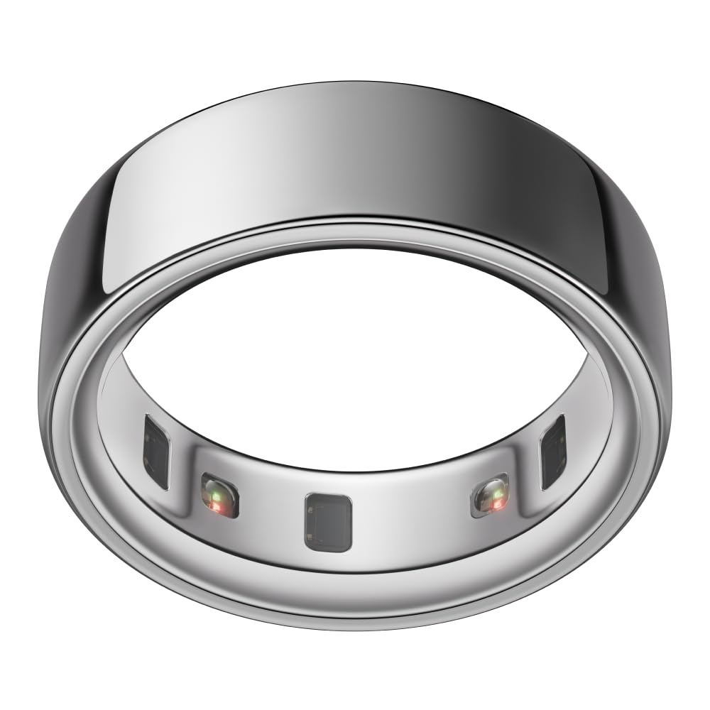 Rastreador De Frequência Cardíaca Smart Ring Oura Ring 4 Silver Size 5