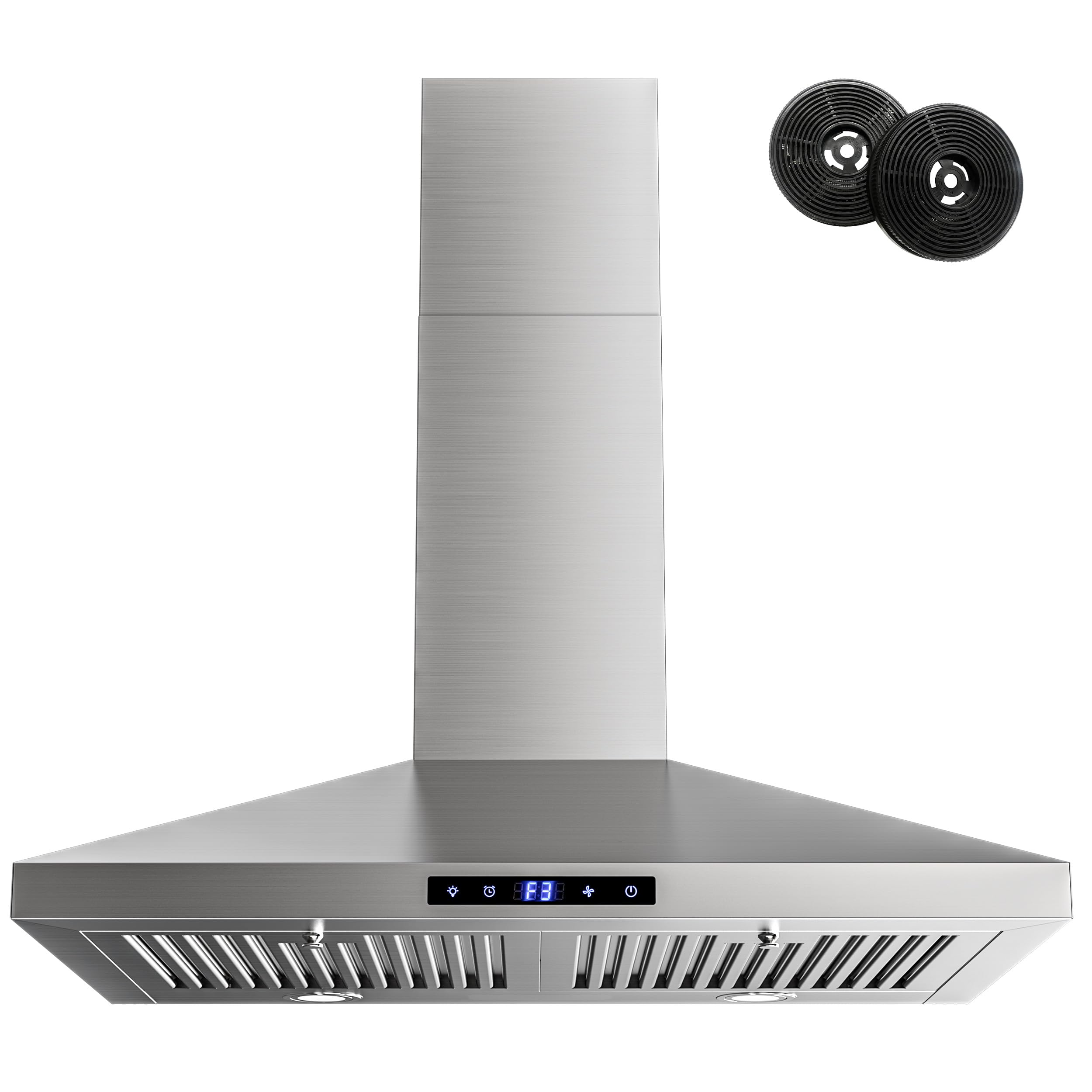 Range Hood Firegas De 30 Polegadas Para Montagem Em Parede Em Aço Inoxidável