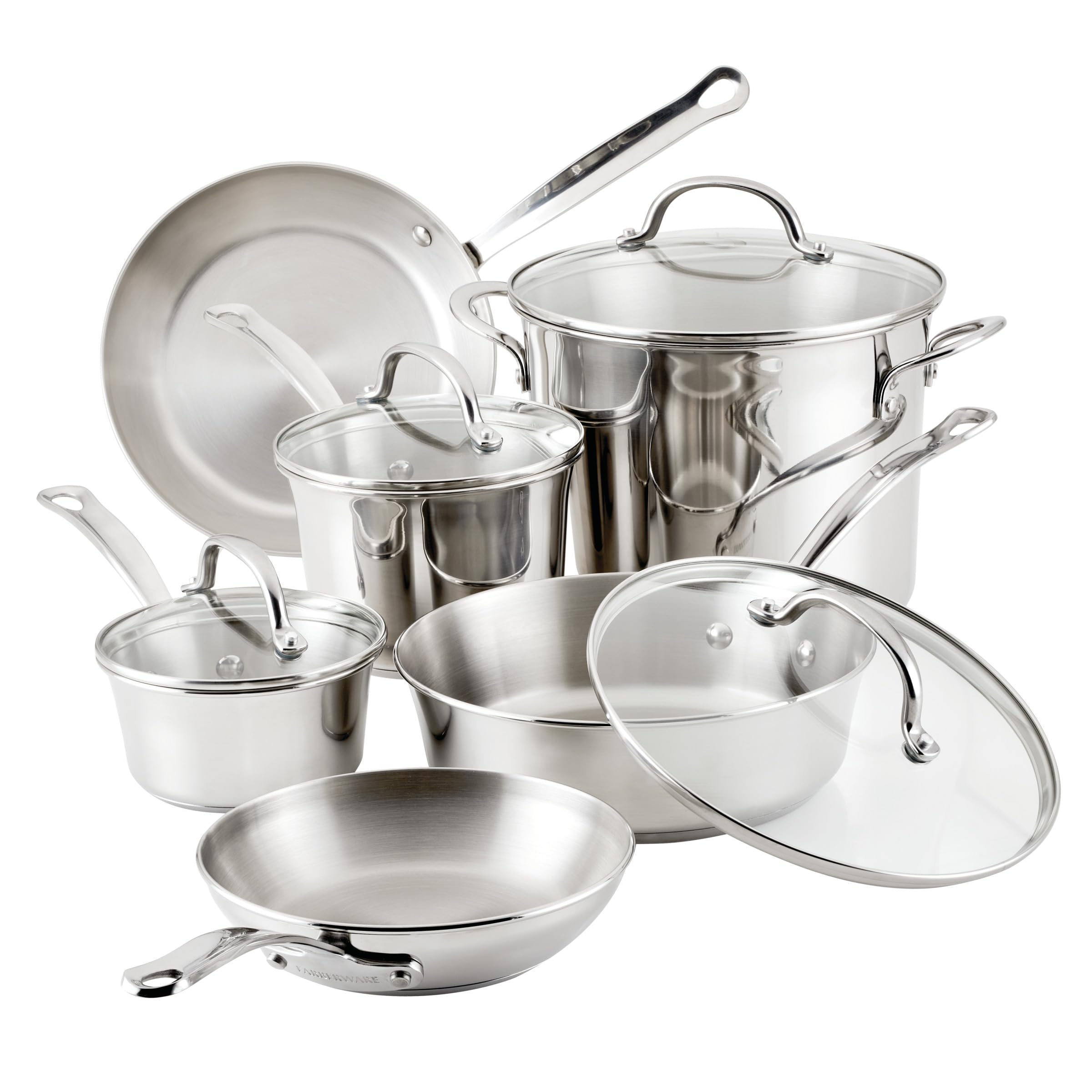 Conjunto De Utensílios De Cozinha Farberware Millennium Em Aço Inoxidável 10 Unidades
