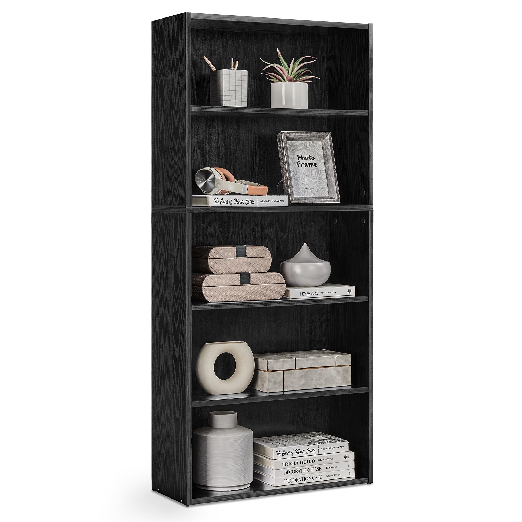 Estante De Livros Vasagle Custos Collection 5-tier Ebony Black