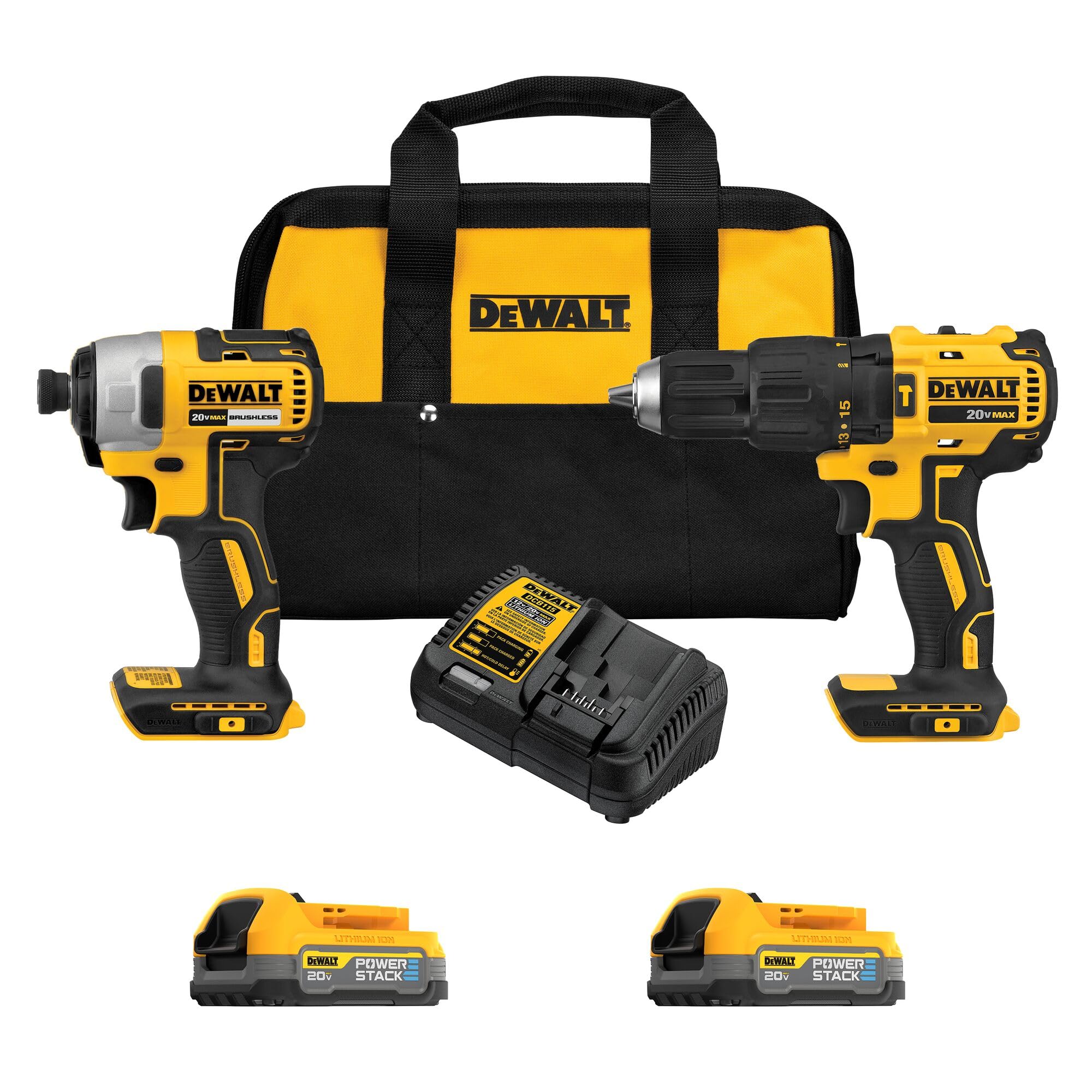 Conjunto De Ferramentas Elétricas Dewalt 20v Max Drill And Impact Driver
