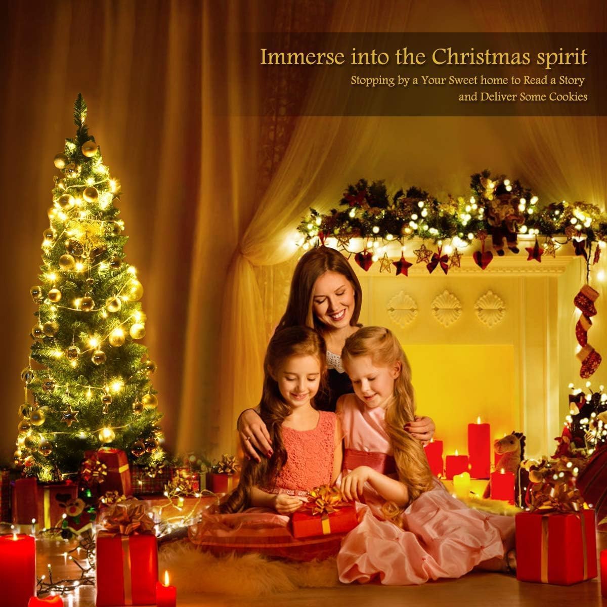 Lápis Fino Goplus Para Árvores De Natal De 1,5 M Com 220 Pontas De Galhos